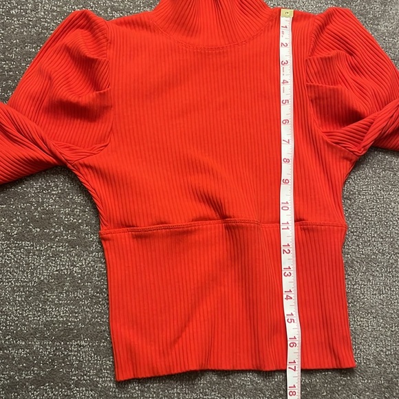 Free People Red Lala Cropped Top Size S - Picture 4 of 7